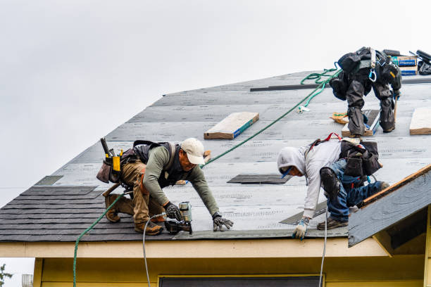 Professional Gutter Installation technician working in Westfield, IN